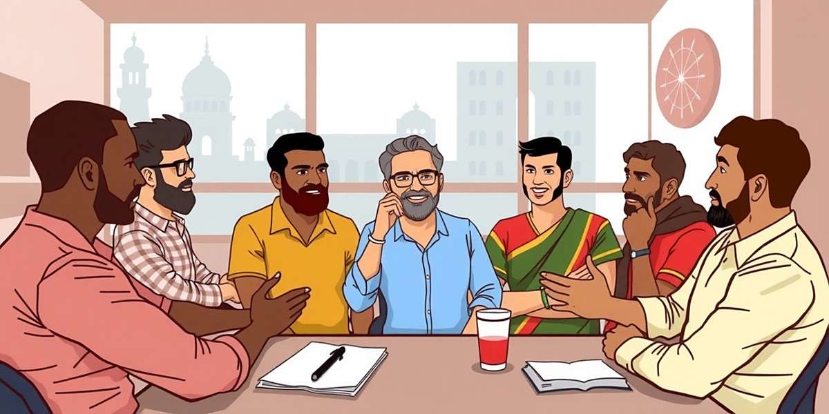 Join the active Econ Empire India player community Econ Empire India community meetup showing players from different regions discussing strategies