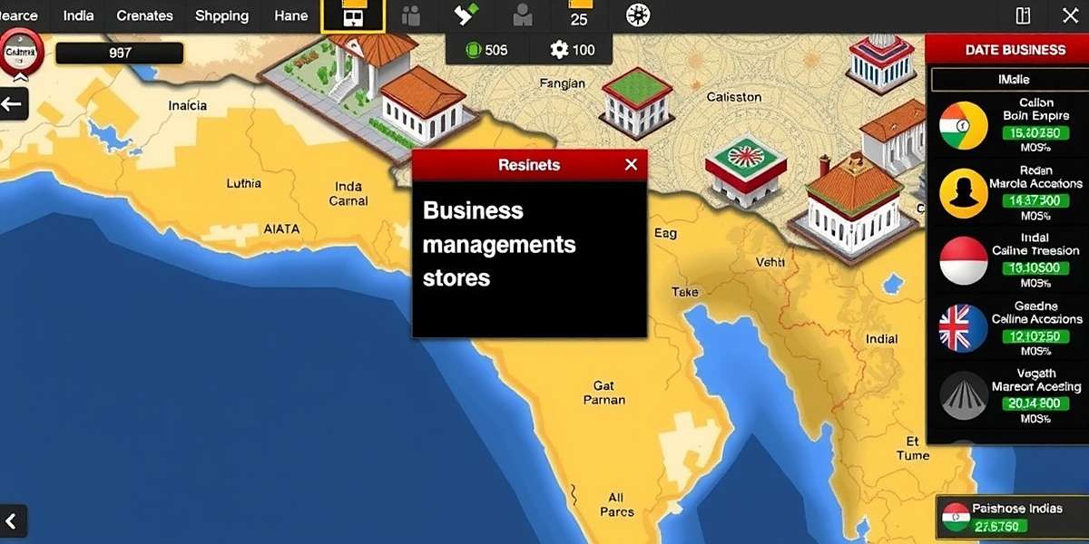 Manage your business empire across India's diverse states Econ Empire India gameplay screenshot showing business management interface with regional map