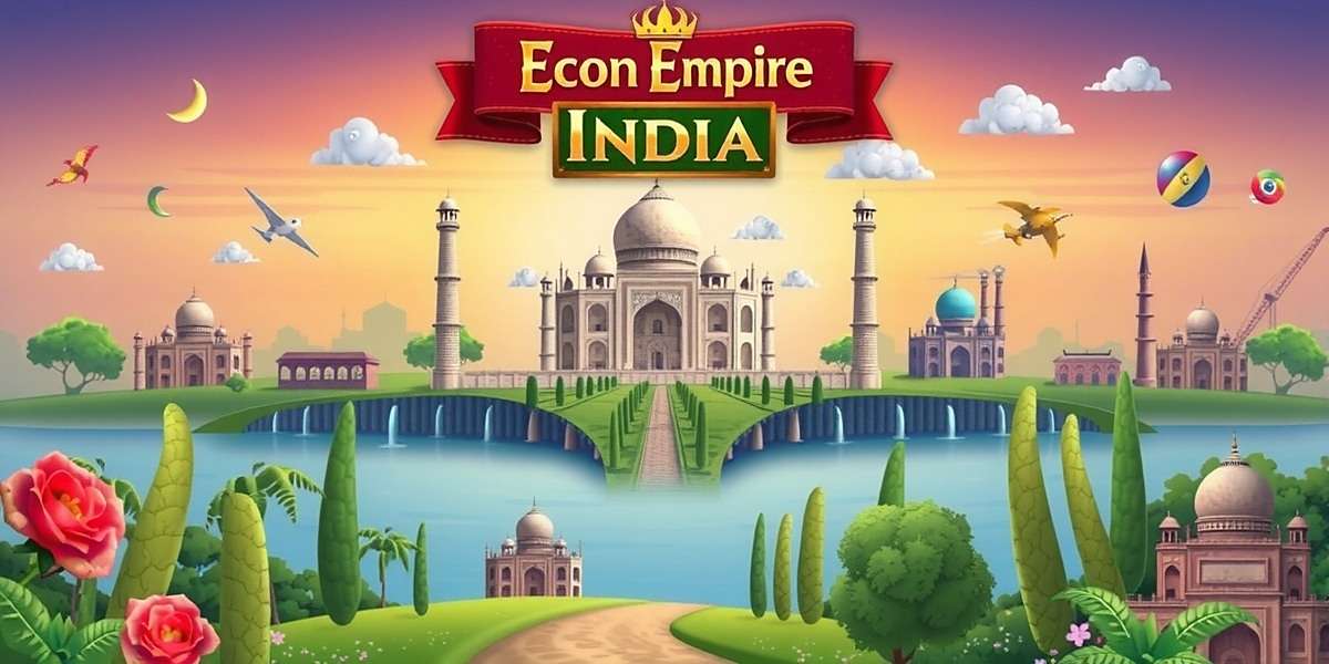 Econ Empire India - Build your business empire across India Econ Empire India Game Cover showing Indian business landscape with various industries